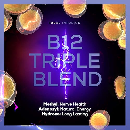 Vista 11 de Ideal Infusion B-Bomb Triple B12 Spray líquido de vitamina: metilcobalamina, adenosilcobalamina, hidroxocobalamina, salud nerviosa y refuerzo