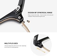 Vista 92 de Lentes Aomaste con bloqueo de luz azul, retro, con semi montura, UV400, lentes transparentes para computadora, unisex