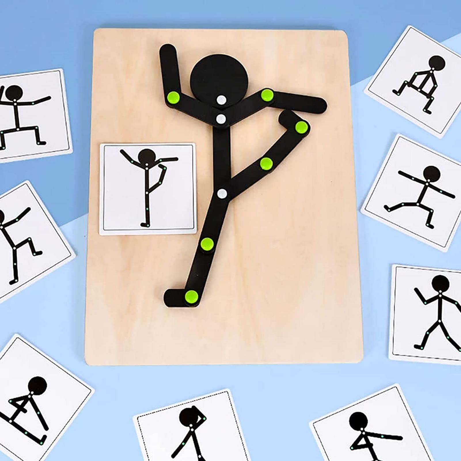 Luckxing Stickman Mr.Flex Puzzle Bois Jouet Educatif Motricité Fine
