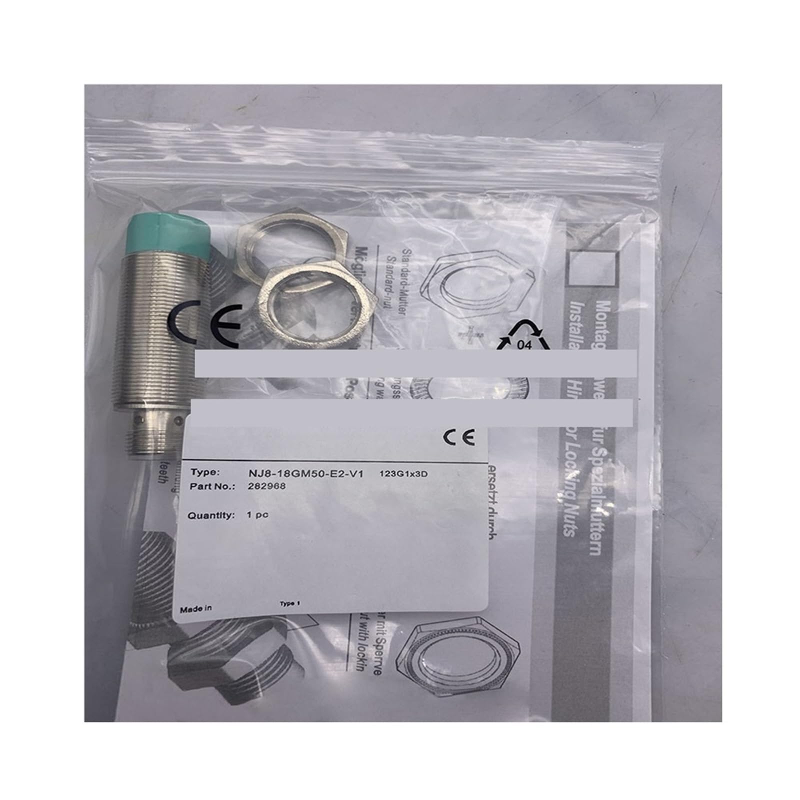 NJ8-18GM50-E0 proximity switch sensor de position métallique cylindrique M18