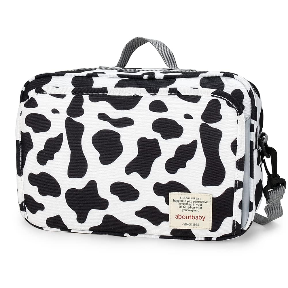 MEYTEILAY Baby Nappy Bag Small Portables Stroller Storage Bag Waterproof Hanging Diaper Bag for Baby Going Out(Cow Spot)