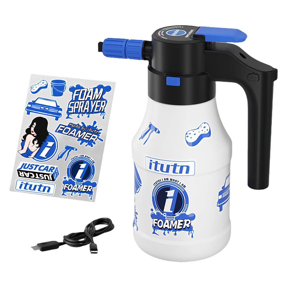 1.5L Lavaggio Auto Schiuma Spruzzatore Può USB Ricaricabile Pompa Schiuma Annaffiatoio Lavaggio Auto Pistola ad Acqua Elettrica Auto Strumenti di Pulizia della casa