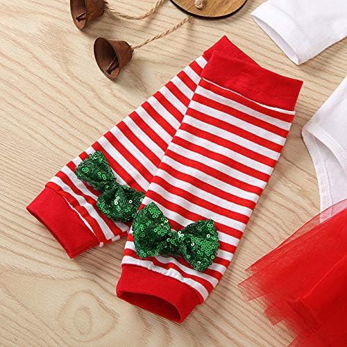 Miniatura 6 de Conjunto de body + falda tutú, calentadores de piernas+diadema con lazo para Navidad