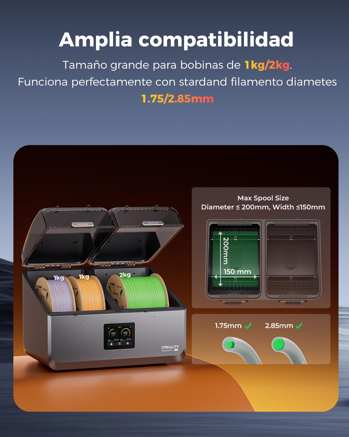 Offizieller Creality Space Pi X4 Filament Trockner & 3D Drucker Filament Aufbewahrungsbeutel 40x40 cm