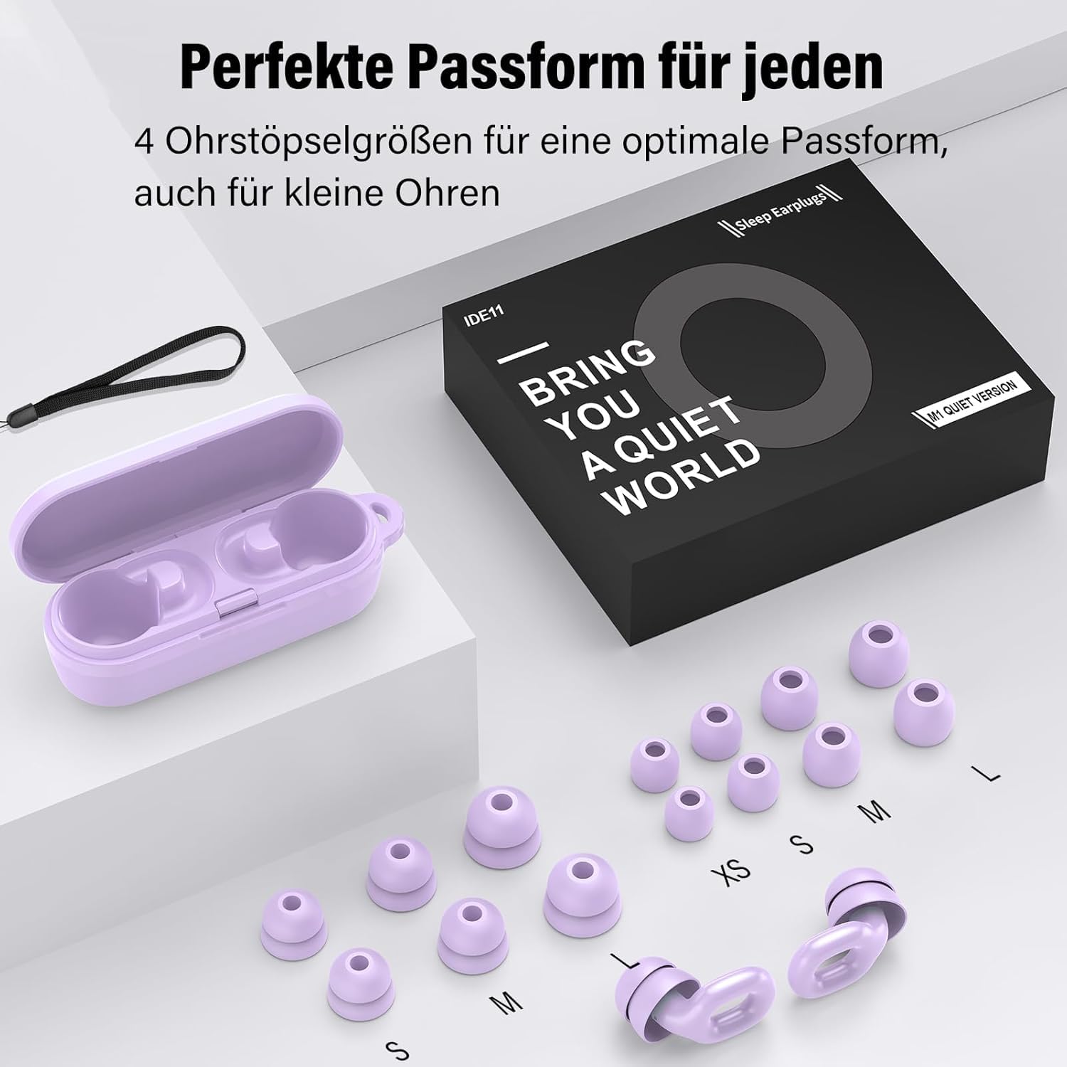 Tapones para los oídos para dormir, reutilizables, de silicona, con tapones individuales/dobles, 35 dB, reducción de ruido, 7 pares de tapones para los oídos en XS/S/M/L para dormir, concentrarse