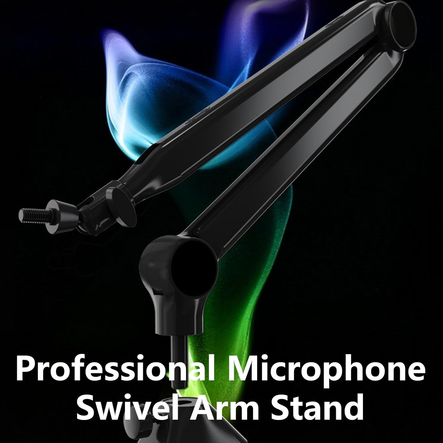 回転式マイクホルダー 高さ調節可能なブームアームブラケット マイクデスクテーブルスタンド 折りたたみ式シザーマウントラック ポータブ
