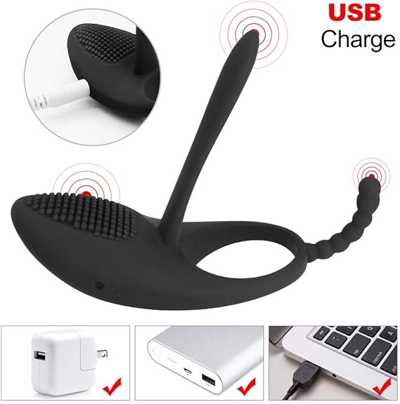Anillo vibrador para el pene para hombres con mando a ...
