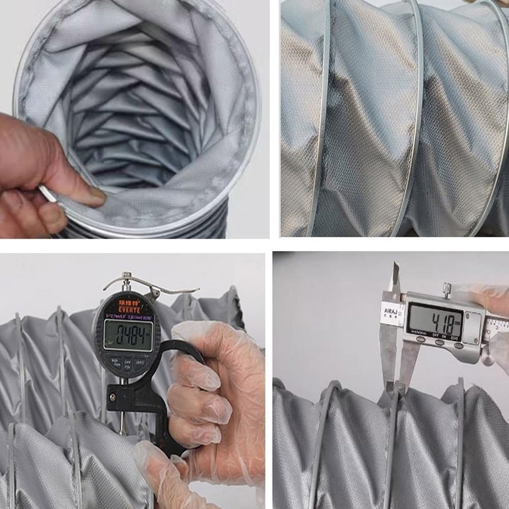 Tubo Flexible De Salida De Aire Manguera De Ventilación De Secador Para Aire Acondicionado Móvil, Extractores De Aire Y Sistemas De Climatización(L-1m/3.28ft,500mm(19 3/4"))