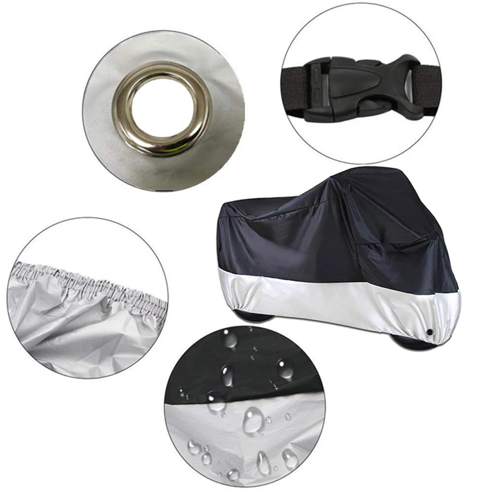 Coprimoto in poliestere | Multicolor Multi dimensioni Outdoor Rain and Ion: copertura for moto in poliestere(Black,L)