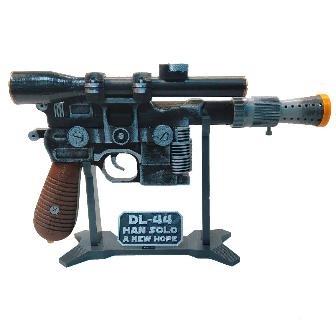 STAR WARS　ハン・ソロ　ブラスター　DL-44　レプリカ　台座付き Han Solo DL-44 Blaster - Star Wars - Blasters4Masters