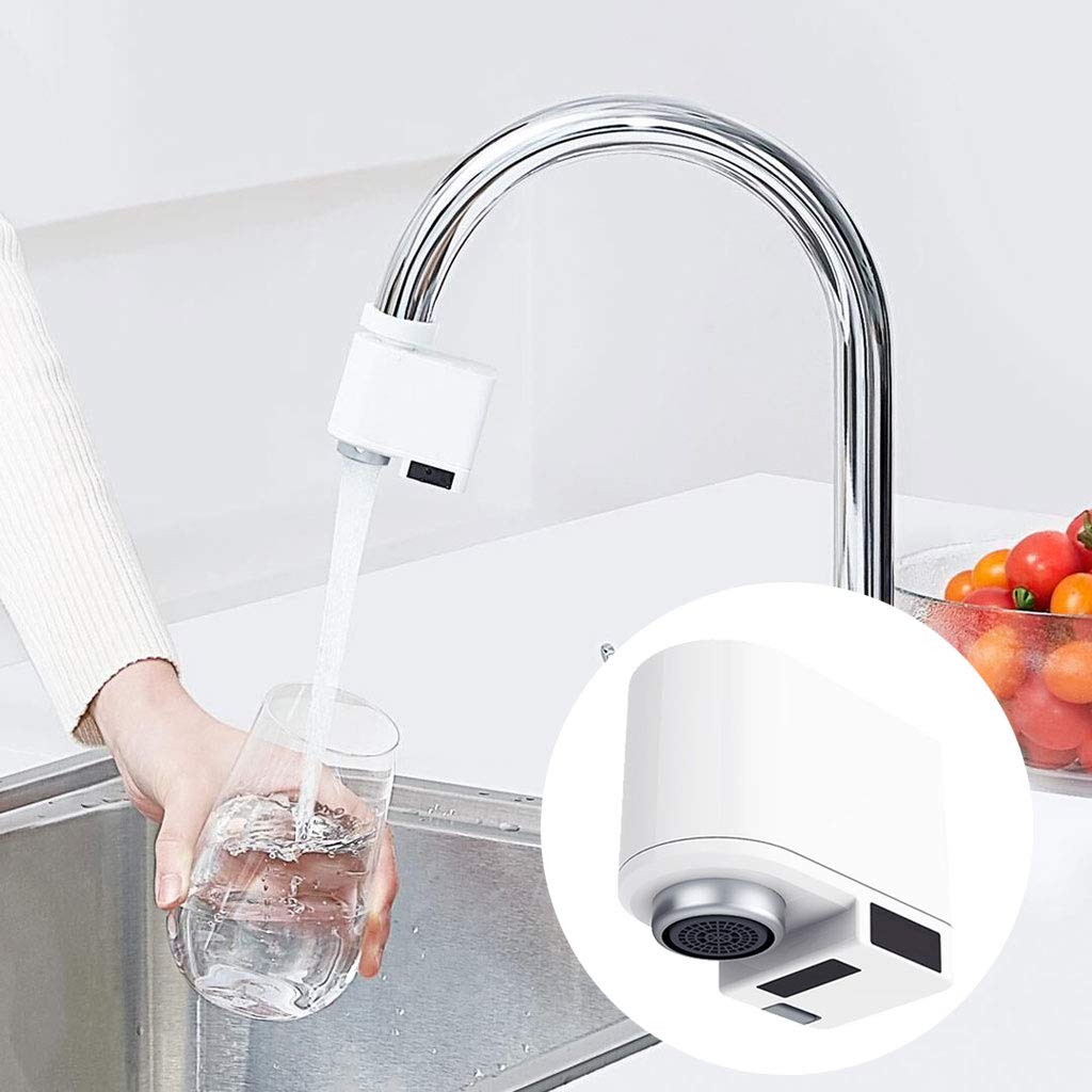 geneic Adaptador de sensor de movimiento automático para grifo de cocina, baño, fregadero, aireador manos libres, sensor inteligente de grifo