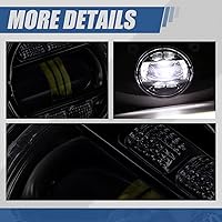 Vista 5 de Auto Dynasty Conjunto de luces antiniebla compatible con Ford Lincoln Frontier Pilot Subaru Jaguar 2004-2022, proyector LED completo, faros