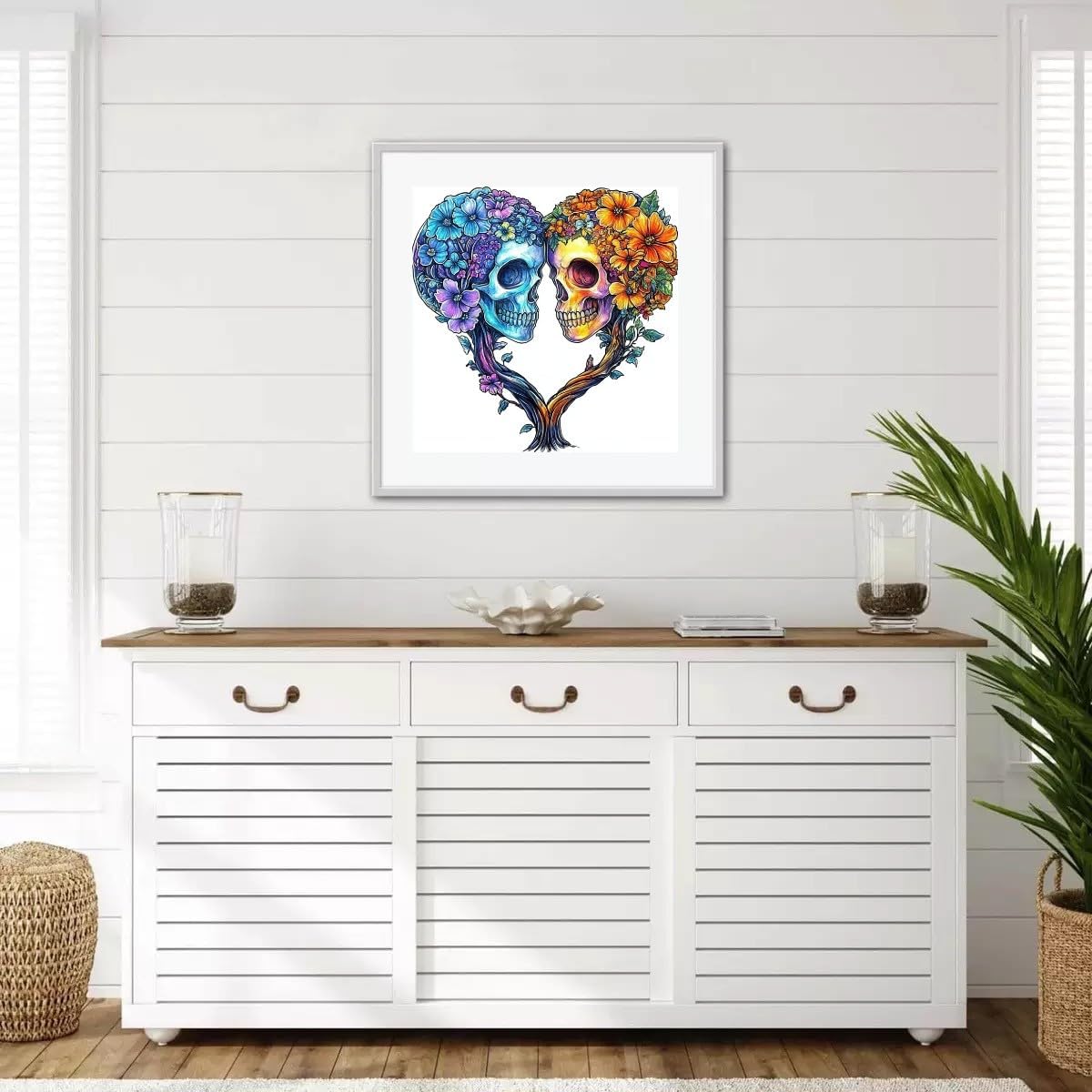 LXTONG DIY Skull Heart Tree Diamond Art Painting Kit, 12x12 inches image 4
