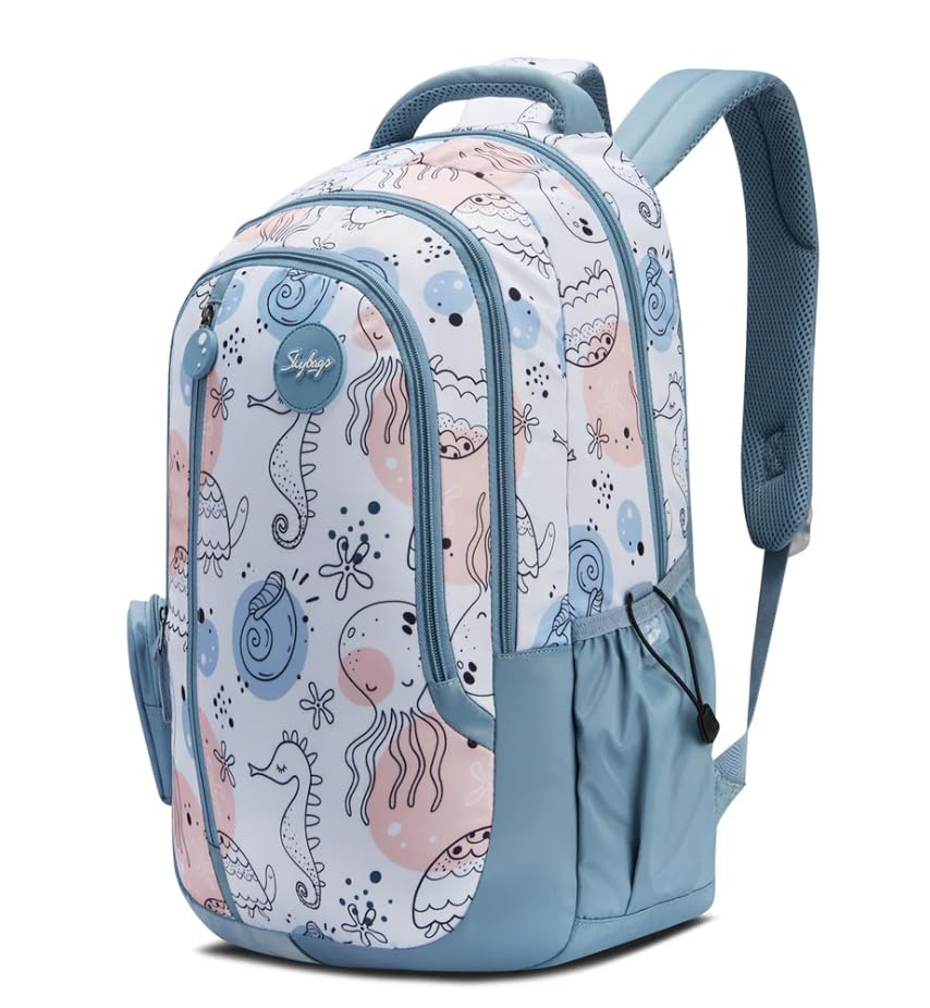 Image of Skybags CHARM 01 4 Compartment SCHOOL BACKPACK CAMEO BLUE