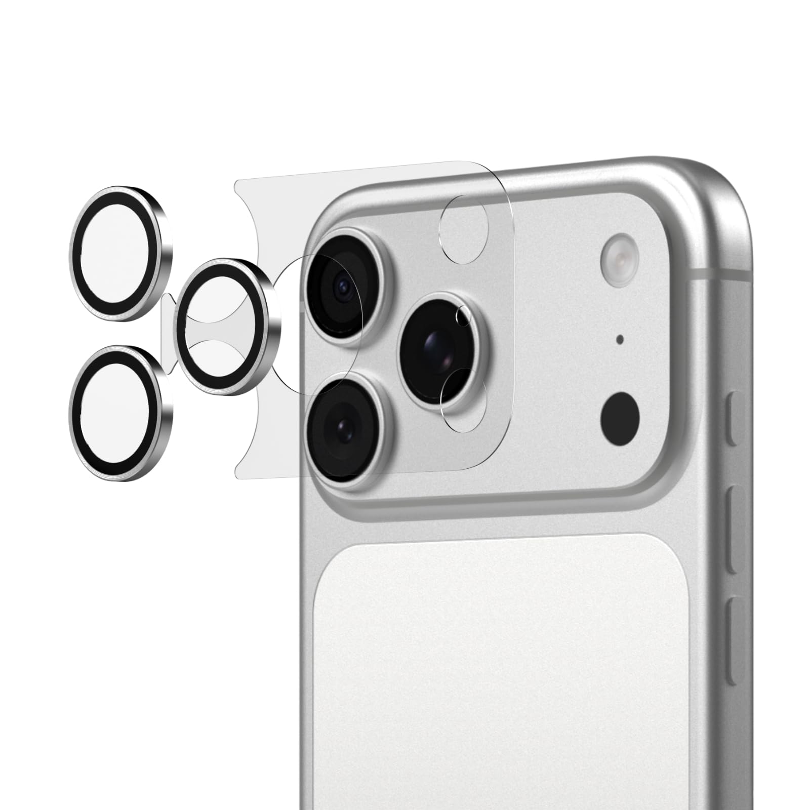 RhinoShield Kit de Protectores de Lente para iPhone 17 Pro MAX | Protector de lentes y base de cámara, cobertura completa, resistente a arañazos con marco de alineación.