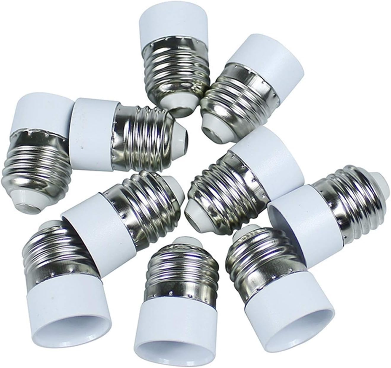Douille de Remplacement en Plastique pour Lampe, Adaptateur de Prise E27/E14 (1/5/10 pièces) CA 85-265 V(10pcs,E27 to E14)