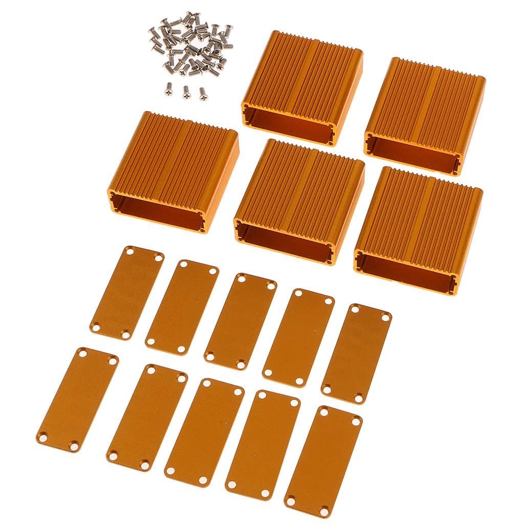 TRENDIVIBE 5Pieces Extruded Aluminum Box Enclosure PCB Cooling Case DIY 45x19x45mm-image-34