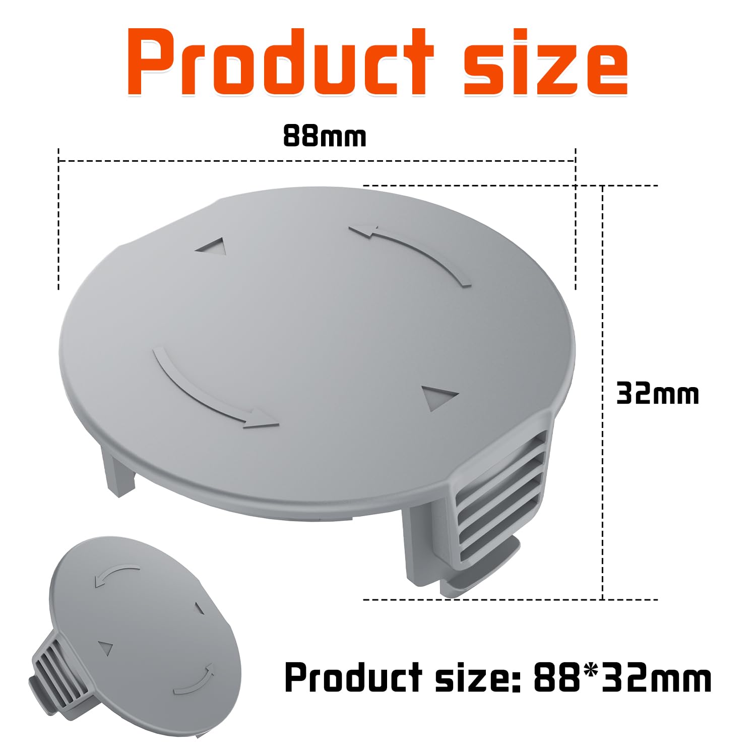 Pieces Detachees Bosch Lot De 3 Couvercles De Bobine Compatibles Avec Les Coupe-bordures Bosch 1600A01R5J UnicersalGrassCut 18/18-26/18-260 Bobine De Fil Gardena