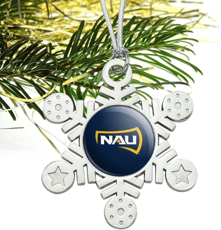 GRAPHICS & MORE Northern Arizona University Primary Logo Metal Snowflake Christmas Tree Holiday Ornament - Image 2