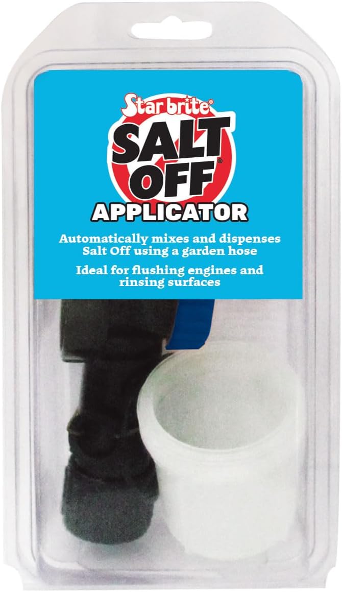 Salt Off Remover & Marine Engine Flush Kit - Protects & Cleans Boat Engines, Hulls, Decks, and Trailers - Includes Applicator for Easy Use