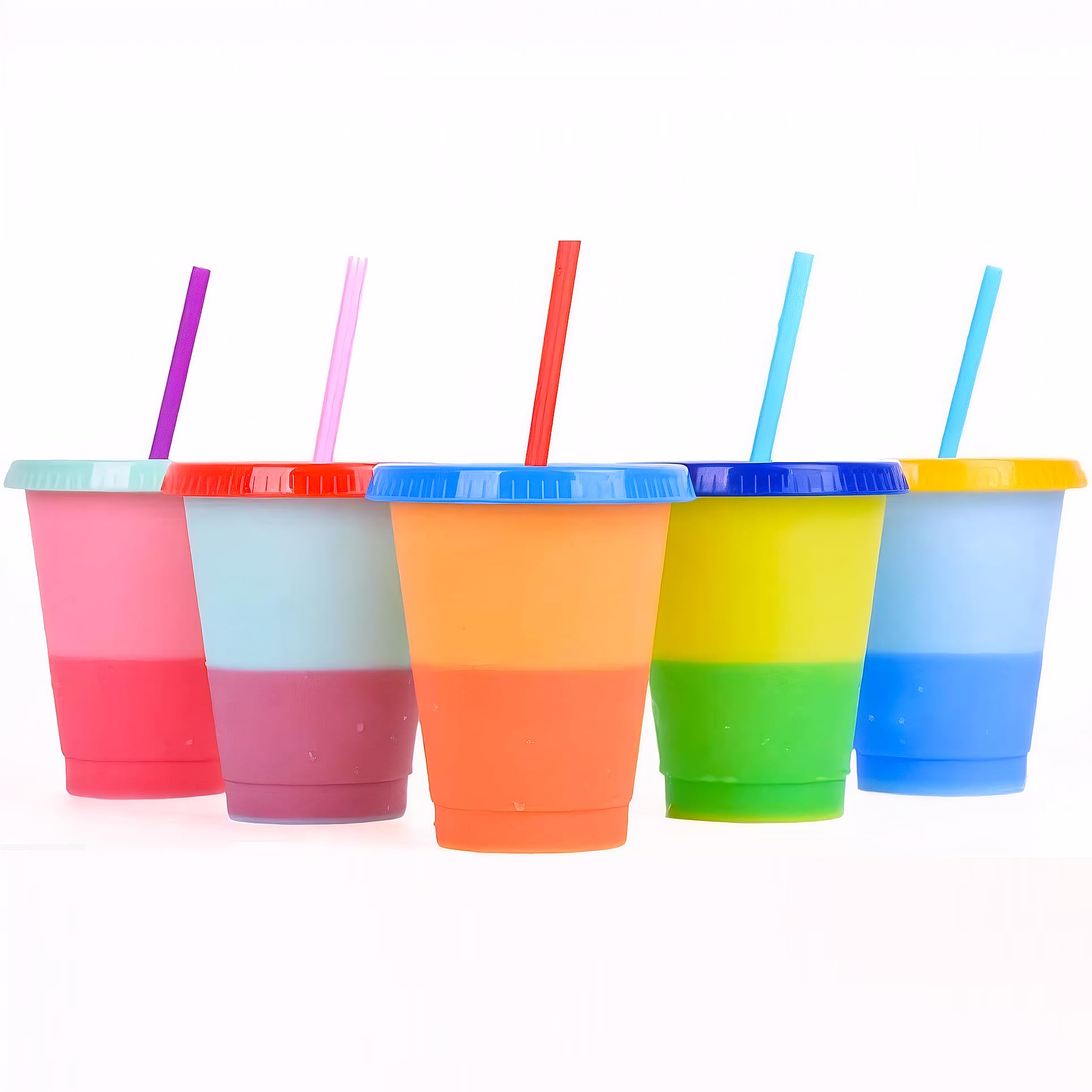 Amazon.com: Ankeli&Lt 16 oz Color Changing Cups,5 Colors of Plastic ...