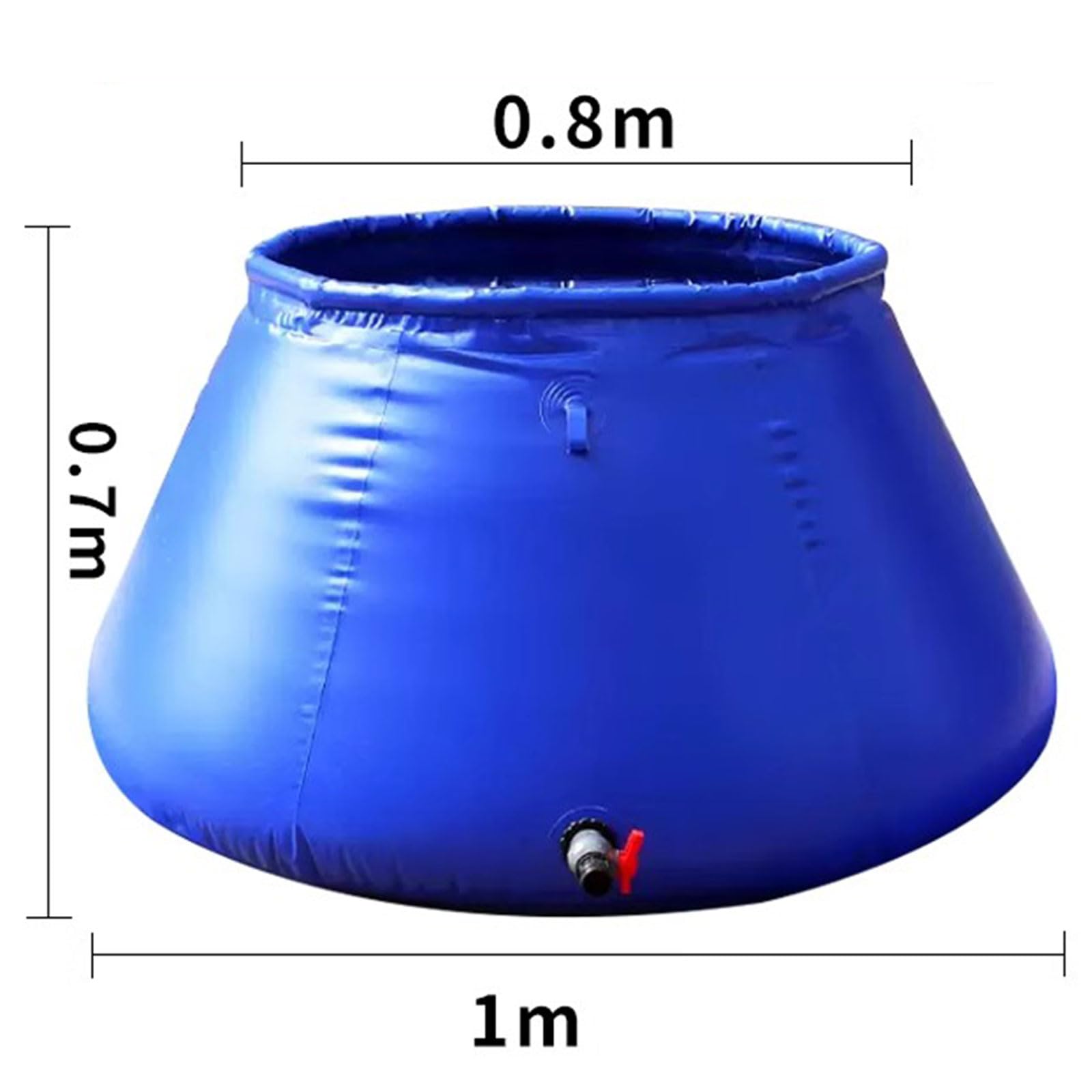 Yinian Tanica Acqua con Rubinetto Contenitore Acqua Piovana Serbatoio d'Acqua di Grande capacità Sacca di Stoccaggio d'Acqua Pieghevole in PVC per Giardino Campeggio Barbecue Pesca(Size:500L)
