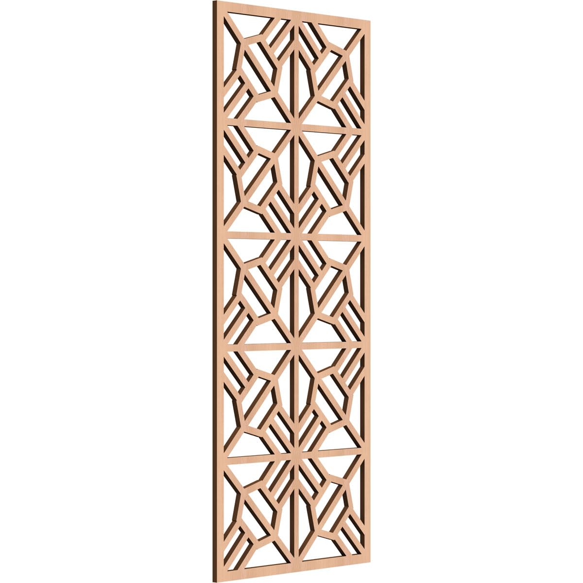 13 3/8"W x 34 3/8"H x 1/4"T Auburn Decorative Fretwork Wood Wall Panels, Alder