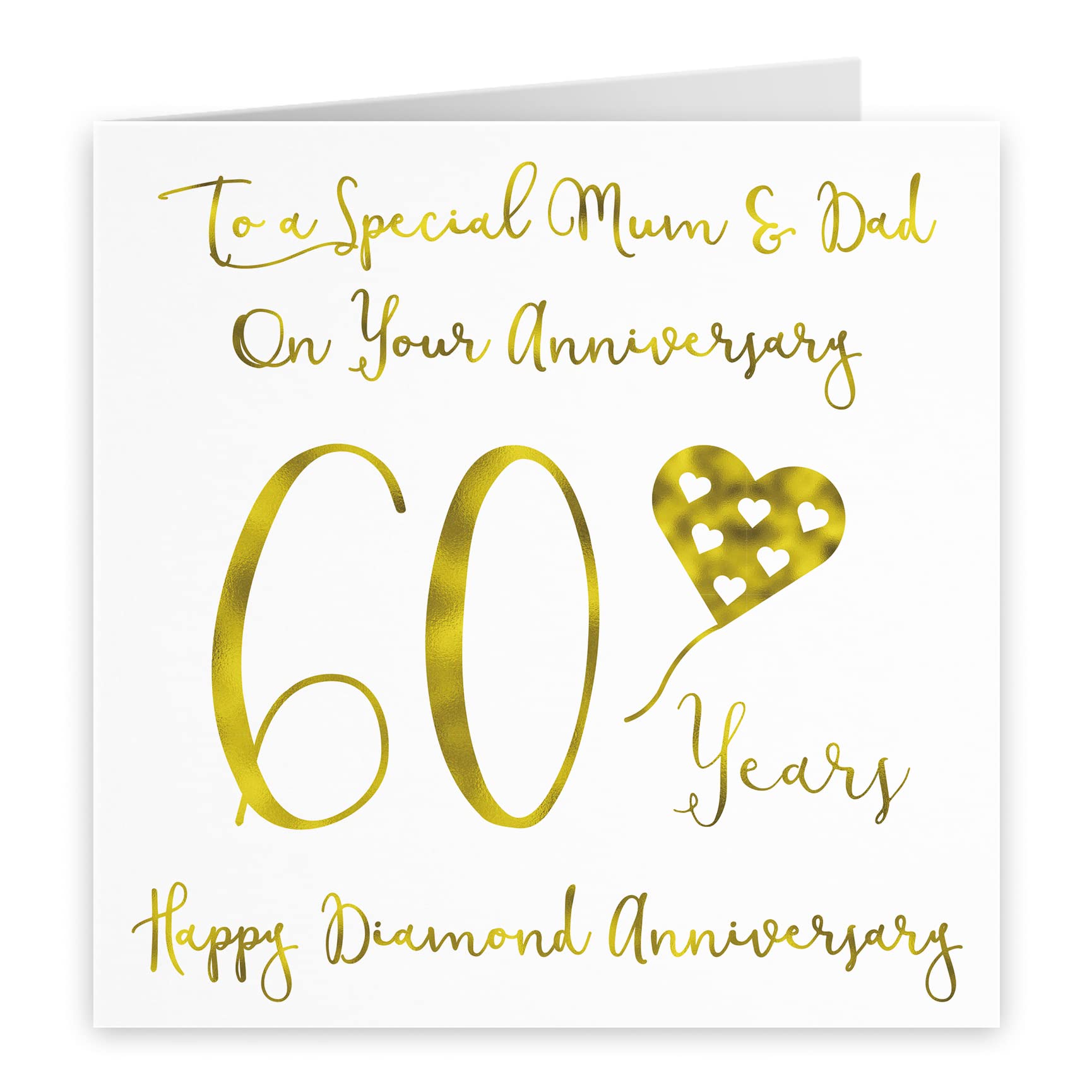 Hunts England, Mum And Dad, Parents 60th Anniversary Card, To A Special Mum & Dad On Your Anniversary, 60 Years - Image 2