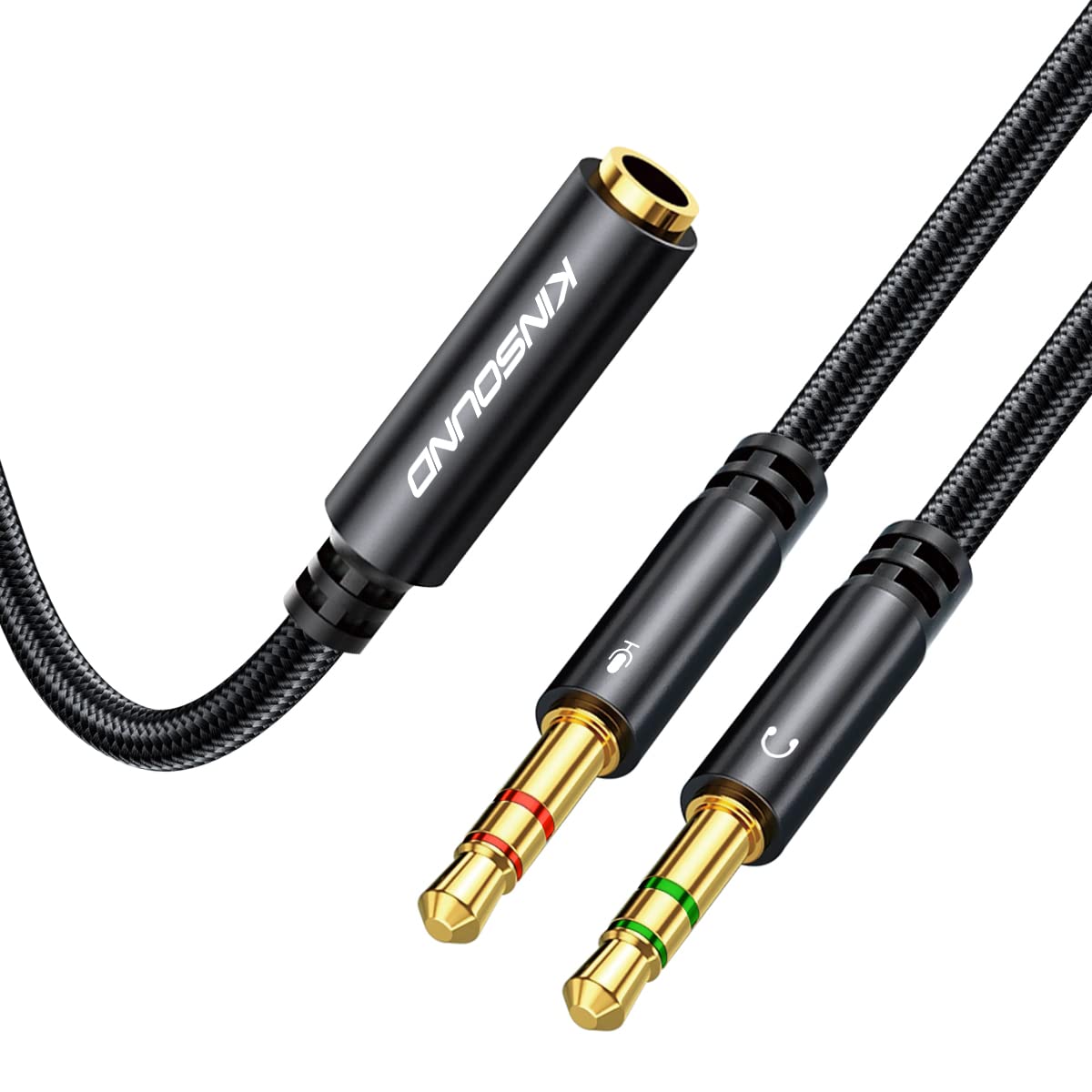 Kinsound Headphone Splitter, 3.5mm Audio Stereo Y Splitter Cable Female