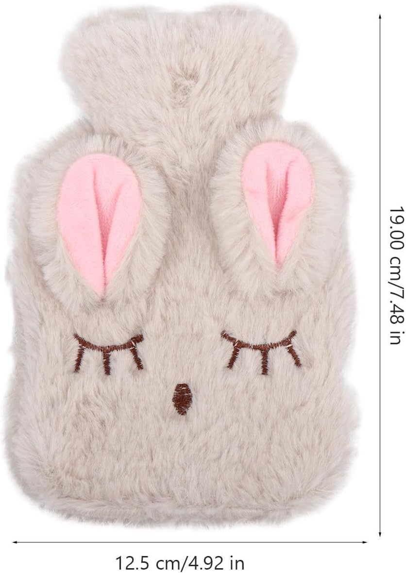 Warm Water Bag Silicone Hot Water Bottle Menstrual Electric Handwarmers Silicone Water Bottle Rabbit Hot Water Bag Plush Hot Water Bottle Cover Heating Warm Bag