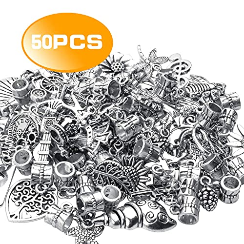 Lot de 50 pendentifs mixtes breloques pour fabrication de bijoux DIY - 3