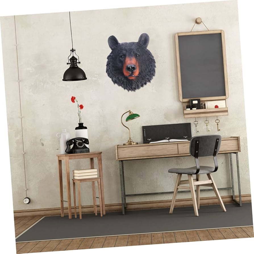Amazon.co.jp: MUSISALY 1ピーシー熊頭の壁掛け装飾 アニマル