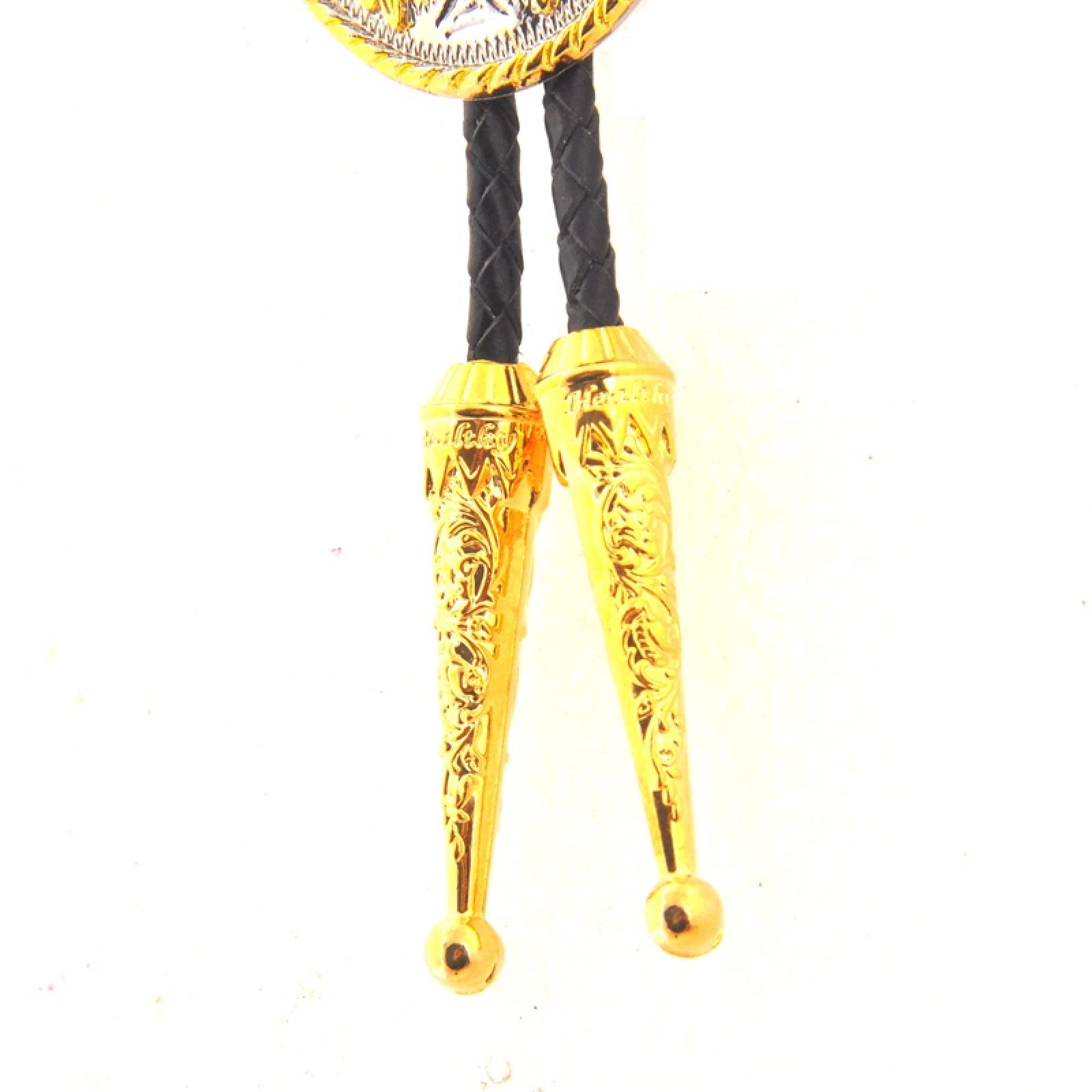 Bolo Cravate pour Homme - Deux Couleurs Ovales Initiales Cravate Nom De Famille Américain Lettre Cravate Noeud Bijoux, Personnalité Vintage Nouveauté Pendentif Collier