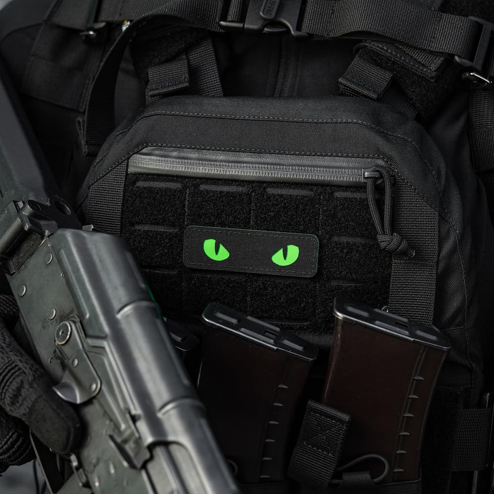 M-Tac Naszywka Cat Eyes Laser Cut, czarny/zielony