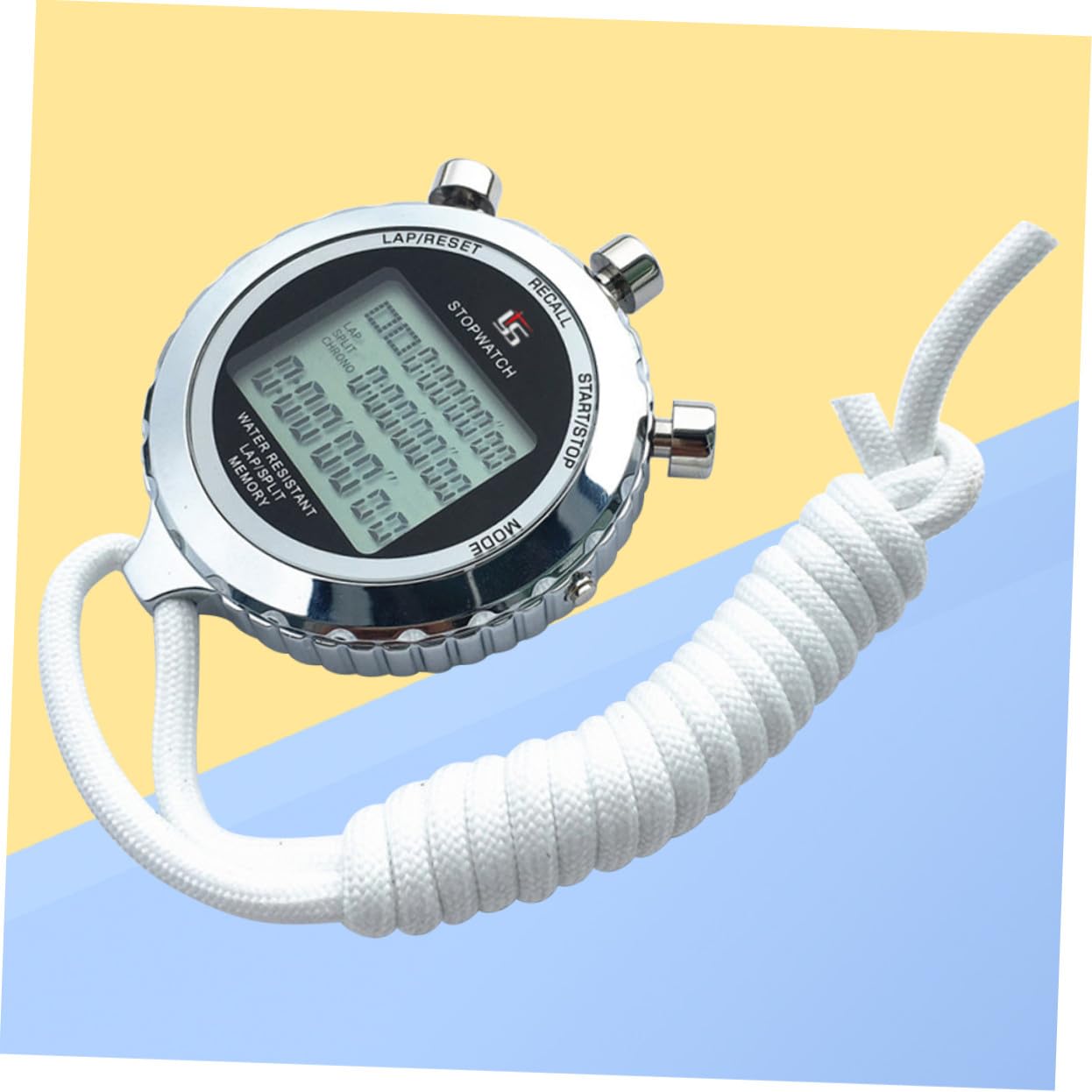 Cronometro Digitale Sportivo con Display Lcd in Acciaio Inossidabile, 3 File e 120, Timer Elettronico Portatile per Intervallo e Studio