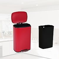 Vista 11 de Bote de basura automático de 13 galones para cocina, fácil de limpiar, de acero inoxidable de 50 L, sensor de movimiento cepillado, impermeable