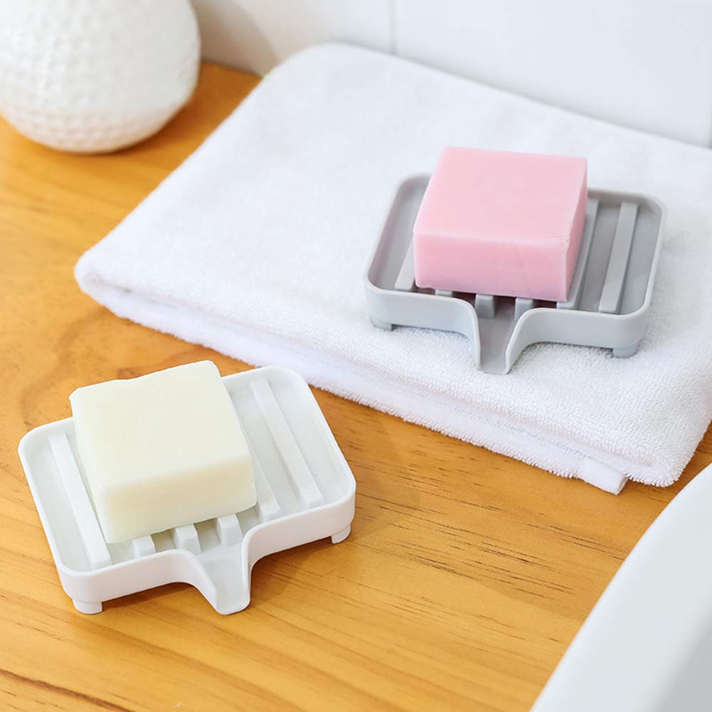 Portasapone Con Scarico - Salva Sapone Da Bagno, Anti-molliccio, Facile Pulizia (Bianco) - Foto 7