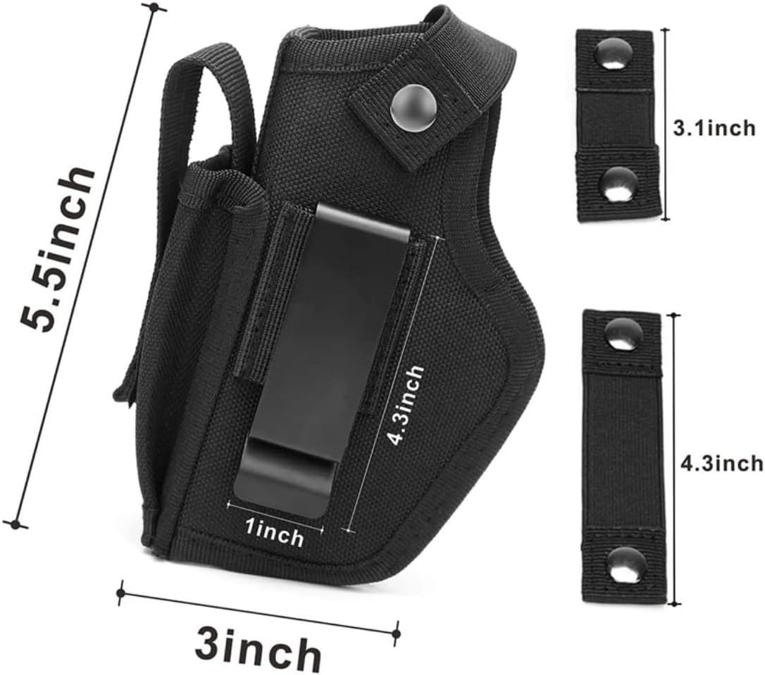 Fondina tattica per pistola Fondina per pistola nascosta Fondina universale per cintura sinistra/destra con porta caricatore per G1ock 17 19 Beretta M9