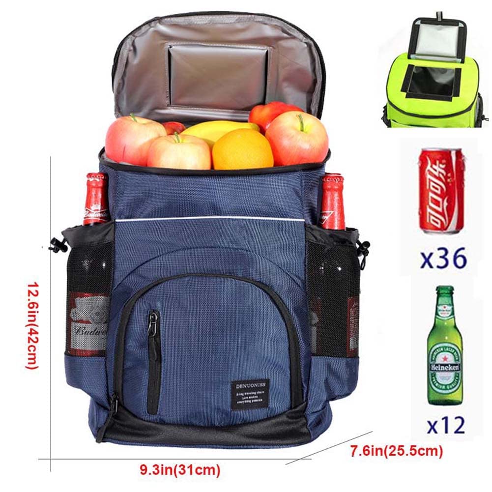 SCOSAO Cooler Backpack 36 Cans,Leak-Proof Insulated Backpack 30L Large Capacity,Double Deck Cooler Bag Up to 12 Hours,Soft Lightweight Lunch Backpack for Men Women to Work Beach Camping Picnic