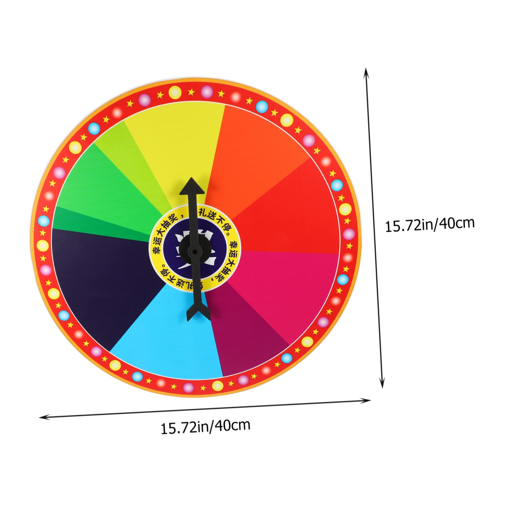 Hemobllo Roue Fortune Murale Grande Roue de Loterie pour Jeu de Société Intérieur