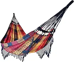 Rede de Dormir Casal Balanço de Algodão Reforçada 3,80m x 1,50m Cor:Colorida