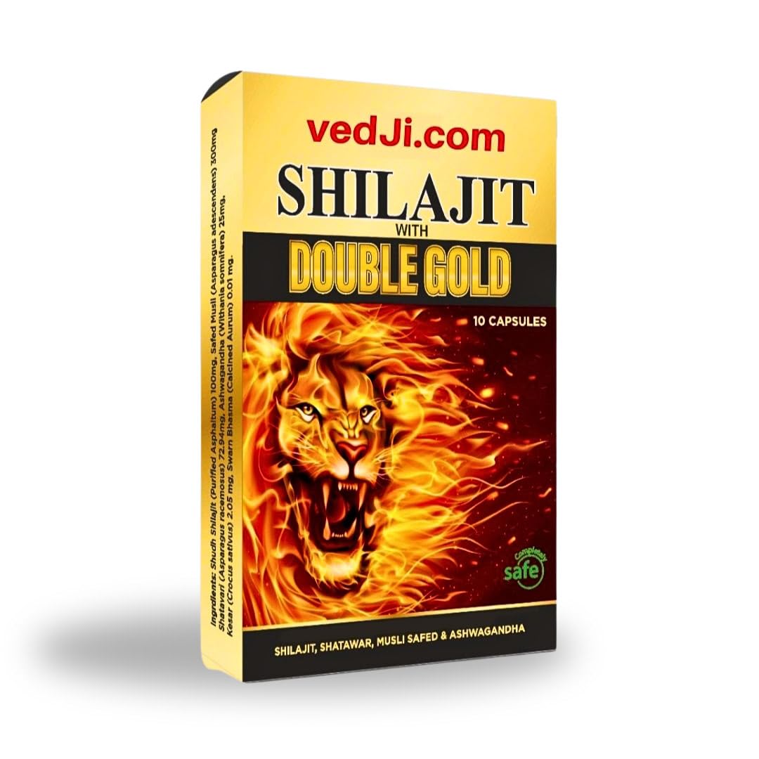 Ayurvedic Shilajit Gold Capsule - Ayurvedic Medicine For Stamina, Muscle Growth, Immunity & Overall Wellbeing(Pack of 2)