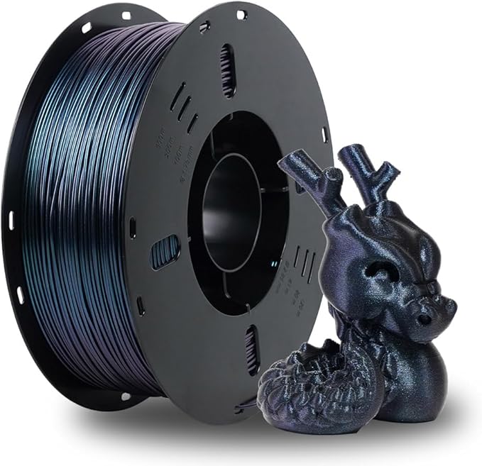 VOXELAB 3D Printer Filament Color Changeable PLA Burnt Titanium Filament 1.75mm, Different...