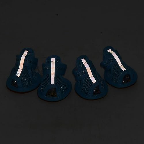 Miniatura 6 de Zunea Zapatos de verano para perros para pavimento caliente, sandalias de malla transpirable para cachorros, protectores antideslizantes para patas,