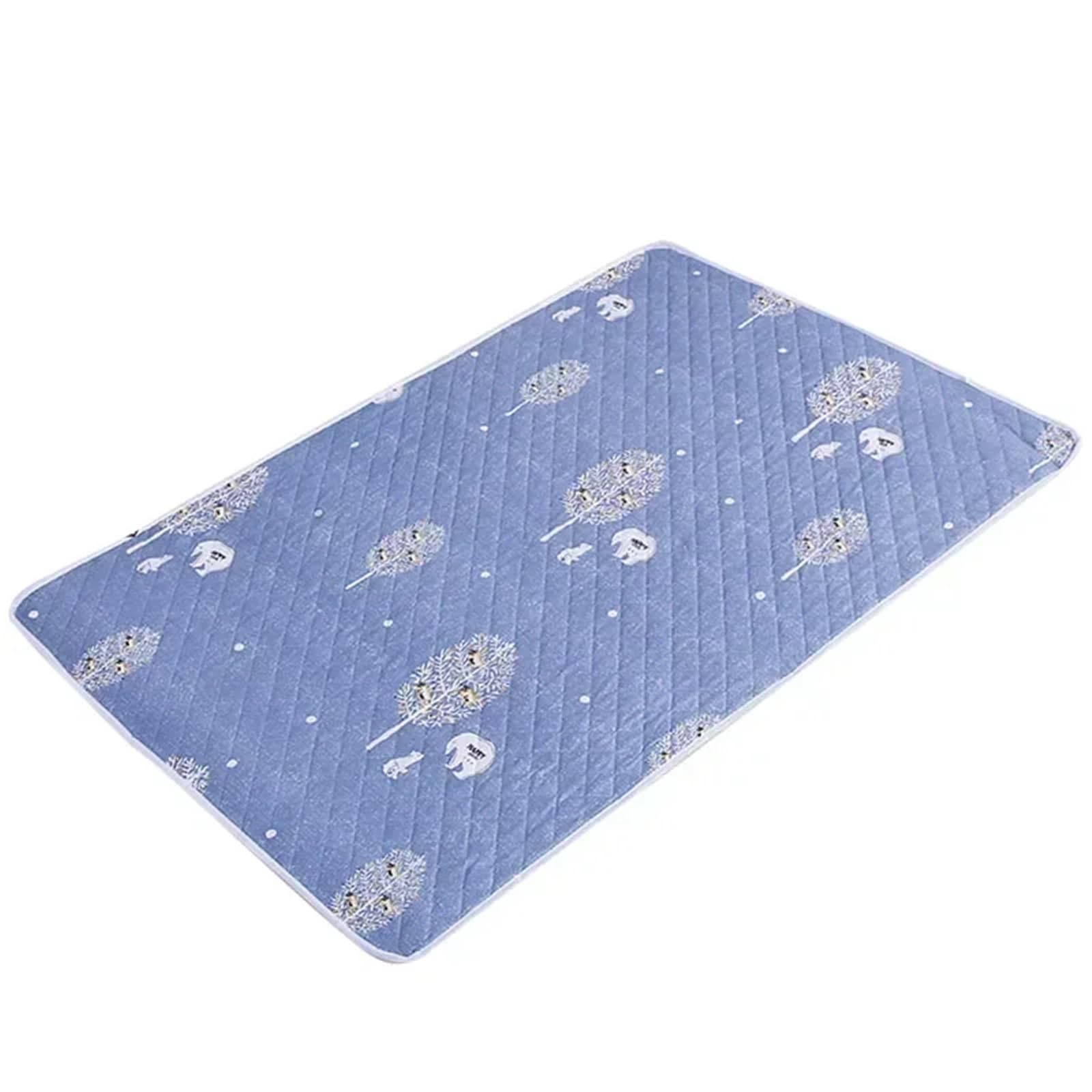 2pcs Waterproof Washable Mattress Urine Mat for Cute Cartoon Bed Protector Diaper Bedding Urine Pads Cloth 50x70cm For Incontinence(Tree Bear)