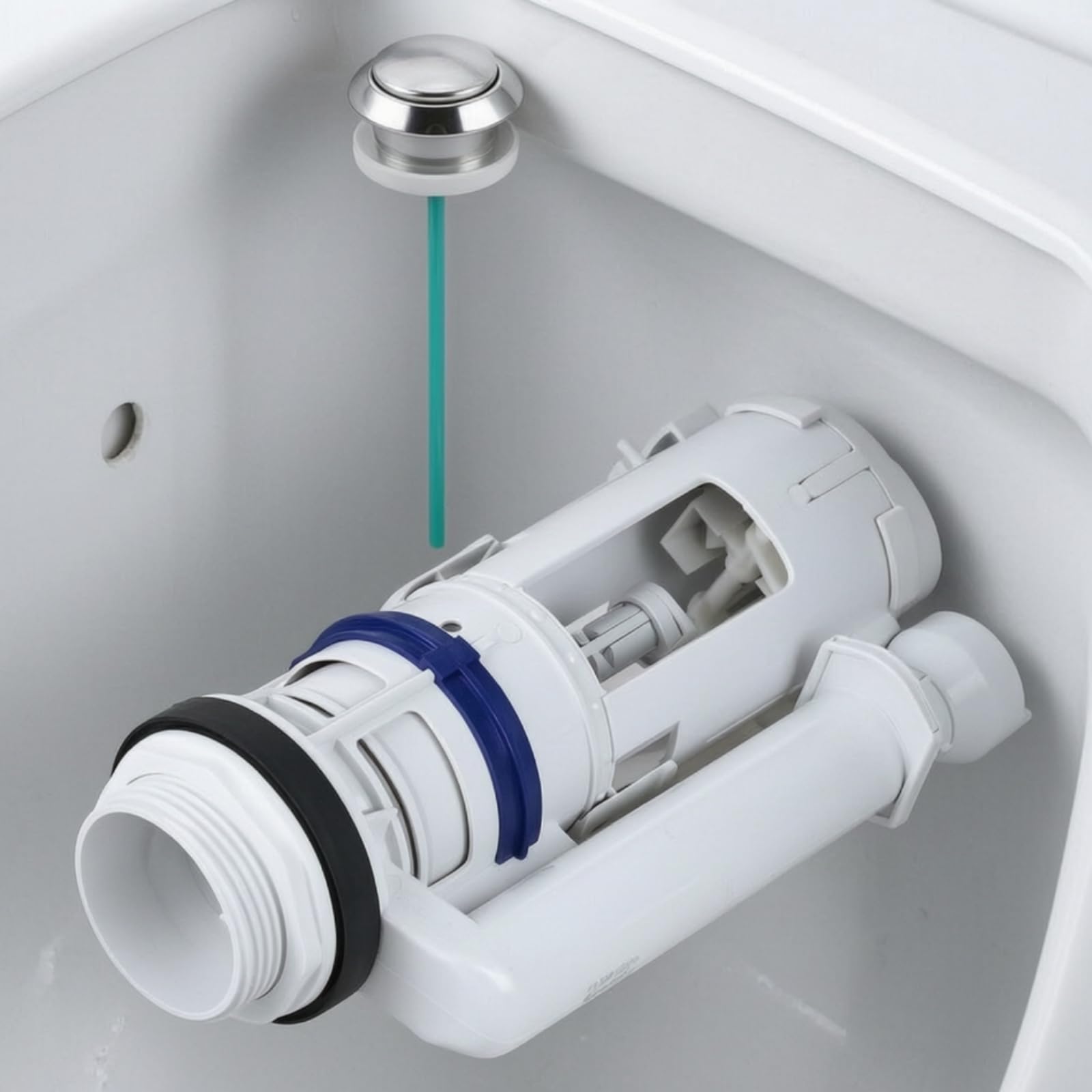 Mécanisme de Chasse d'Eau pour Valve de Chasse Ensemble Réservoir Corps Cylindrique Typ220 Joints d'Étanchéité et Sortie Filetée et Silicone Adapté