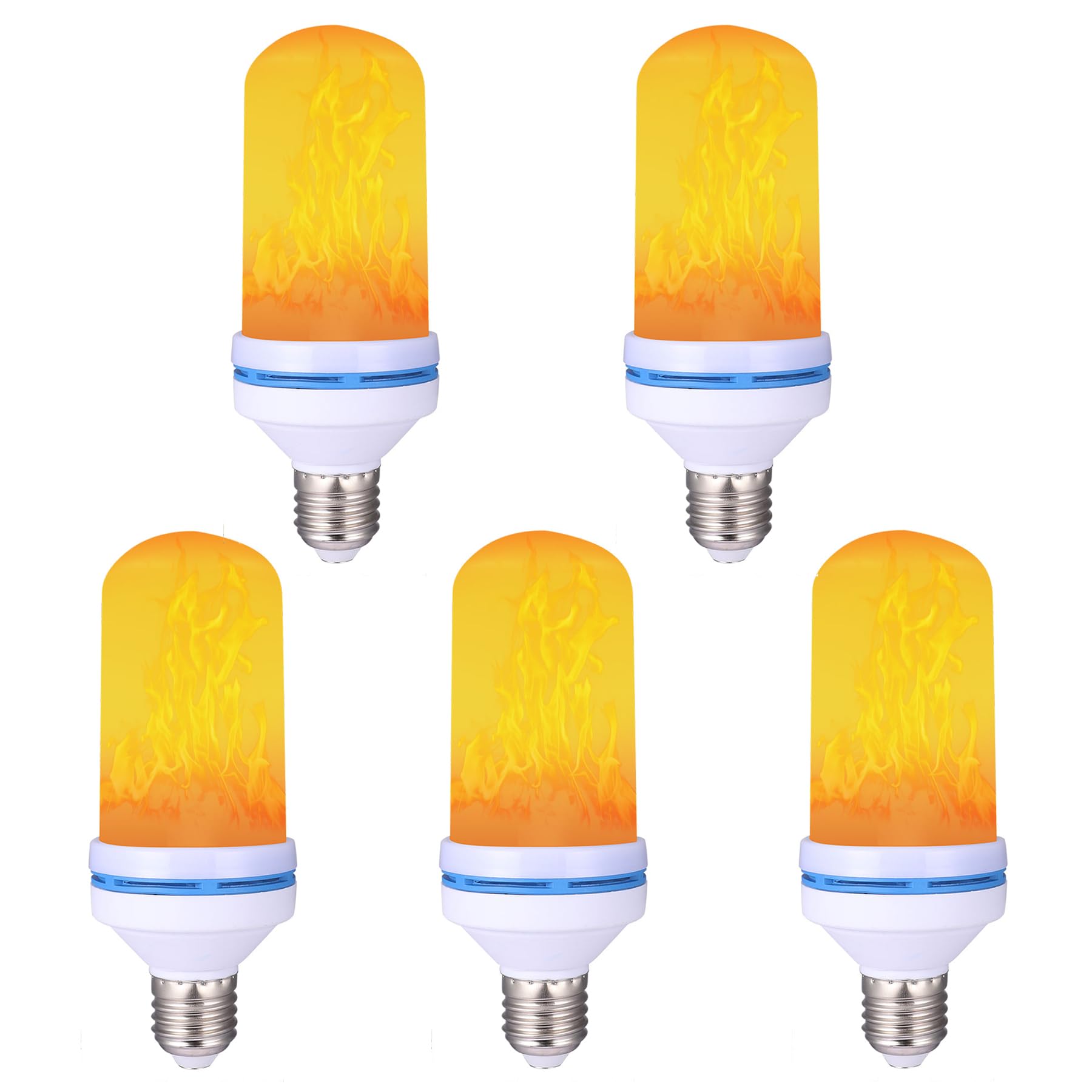 Flame Light Bulbs 4 Modes Flickering Flame Light Bulb with Gravity Sensor Effect E27 Flames Bulb for Halloween