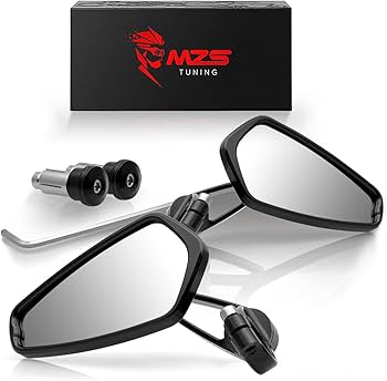 Amazon | MZSオートバイ バーエンドミラー リアビュー サイドミラー