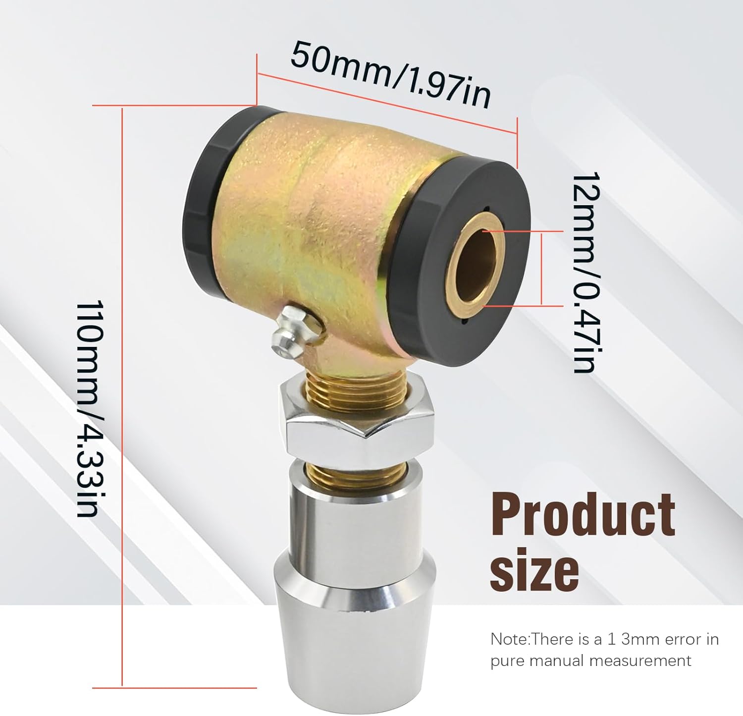 VIKKSAER 2Pcs 3/4" .750" Threaded Bushing Kit, Left & Right 4-Link 1/2" Bolt Hole, Plyurethane Bushings, Replace Worn Out Rod Ends or Use In A 4 Link Kit