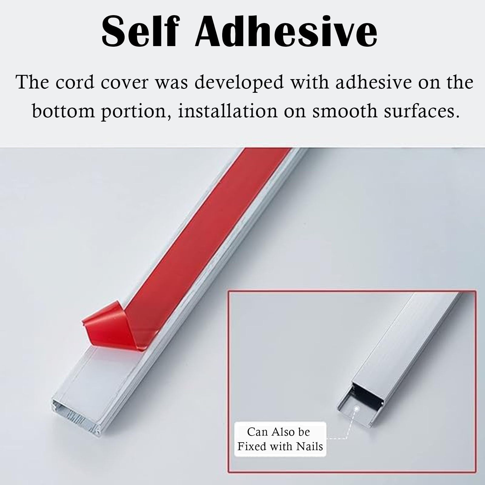 kabelkanal 1 2 3-teiliger Concealer-Kabel-Organizer, Selbstklebendes Kabelmanagement-Set Für Unter Dem Schreibtisch/Labor, Formleisten Mit Abdeckung(1 PC,L 150cm x W 10cm x H 5cm)